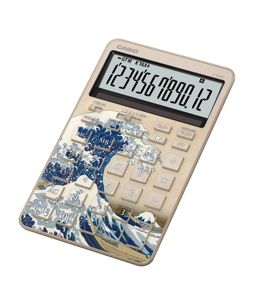 葛飾北斎「神奈川沖浪裏」 / スタイリッシュ電卓 / JF-M200-TJ-KHK-N
