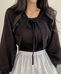 フロントリボンボレロトップス