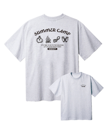 レットキャンピング オーバーサイズ 半袖Tシャツ [ライトグレー]