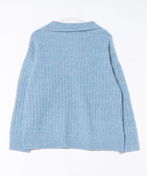 BELLUNA PLUS(ベルーナ)の「スキッパー衿編地変化ニットプルオーバー(ニット/セーター・レディース・ライトブルー/ピンクベージュ/ブラウン・MEDIUM/LARGE/X-LARGE)」の21枚目の写真