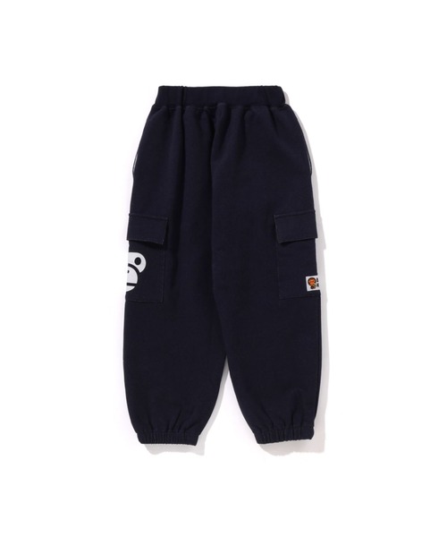 A BATHING APE(アベイシングエイプ)の「BABY MILO SWEATPANTS(スウェットパンツ・キッズ・ネイビー・140/100/120/130/90/110)」の2枚目の写真