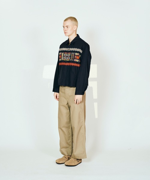 TOWNCRAFT（タウンクラフト）の「TOWN CRAFT タウンクラフト / PRINTED ROCKBILLY BLOUSON（ブルゾン・メンズ・その他1/ブラック/ナチュラル・LARGE/MEDIUM）」の4枚目の写真