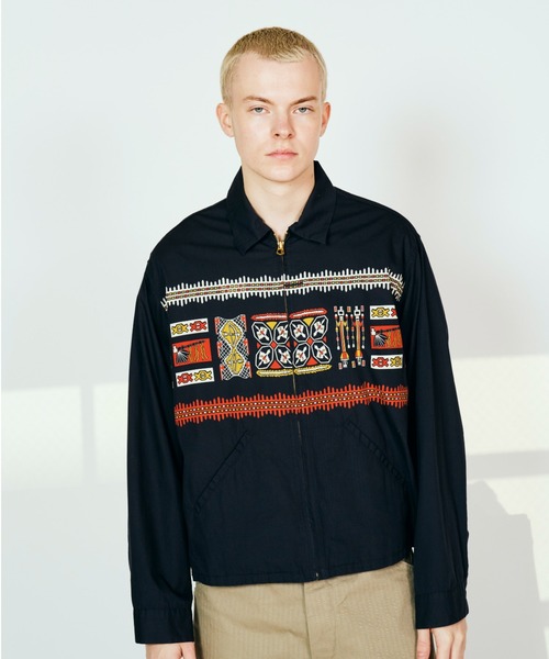 TOWNCRAFT（タウンクラフト）の「TOWN CRAFT タウンクラフト / PRINTED ROCKBILLY BLOUSON（ブルゾン・メンズ・その他1/ブラック/ナチュラル・LARGE/MEDIUM）」の6枚目の写真