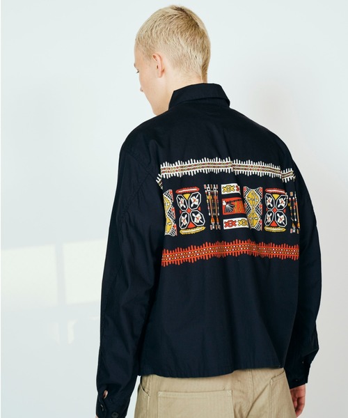 TOWNCRAFT（タウンクラフト）の「TOWN CRAFT タウンクラフト / PRINTED ROCKBILLY BLOUSON（ブルゾン・メンズ・その他1/ブラック/ナチュラル・LARGE/MEDIUM）」の7枚目の写真