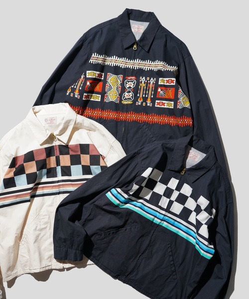 TOWNCRAFT(タウンクラフト)の「TOWN CRAFT タウンクラフト / PRINTED ROCKBILLY BLOUSON(ブルゾン・メンズ・その他1/ブラック/ナチュラル・LARGE/MEDIUM)」の8枚目の写真