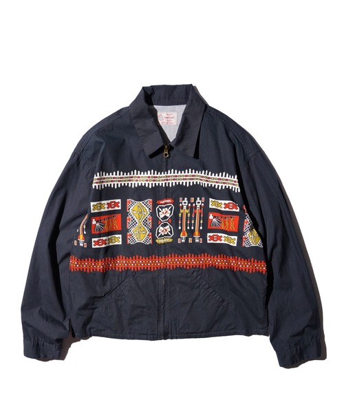 TOWNCRAFT(タウンクラフト)の「TOWN CRAFT タウンクラフト / PRINTED ROCKBILLY BLOUSON(ブルゾン・メンズ・その他1/ブラック/ナチュラル・LARGE/MEDIUM)」の9枚目の写真