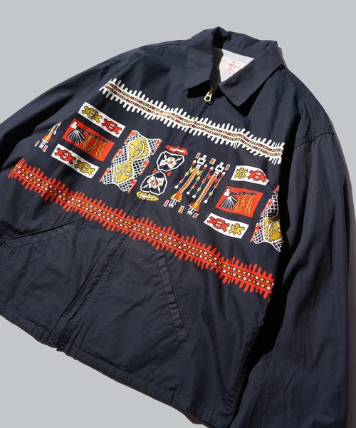 TOWNCRAFT(タウンクラフト)の「TOWN CRAFT タウンクラフト / PRINTED ROCKBILLY BLOUSON(ブルゾン・メンズ・その他1/ブラック/ナチュラル・LARGE/MEDIUM)」の10枚目の写真