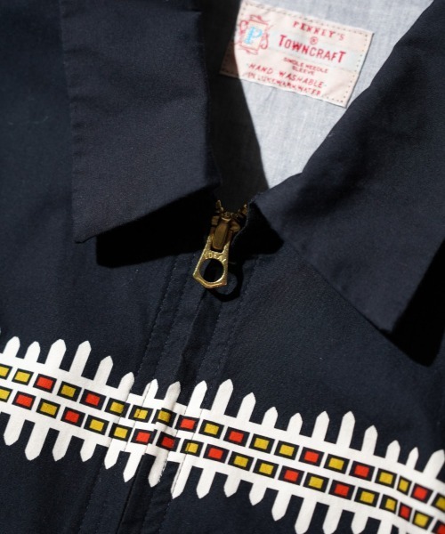 TOWNCRAFT(タウンクラフト)の「TOWN CRAFT タウンクラフト / PRINTED ROCKBILLY BLOUSON(ブルゾン・メンズ・その他1/ブラック/ナチュラル・LARGE/MEDIUM)」の12枚目の写真