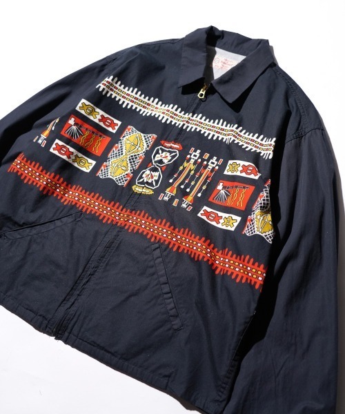TOWNCRAFT(タウンクラフト)の「TOWN CRAFT タウンクラフト / PRINTED ROCKBILLY BLOUSON(ブルゾン・メンズ・その他1/ブラック/ナチュラル・LARGE/MEDIUM)」の13枚目の写真
