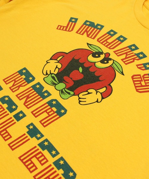 RNA（アールエヌエー）の「M2617 ジャンクアップルプリントロンＴ（Tシャツ/カットソー・レディース・ブラック/ホワイト/オレンジ・MEDIUM）」の19枚目の写真