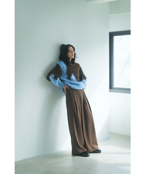 marjour(マージュール)の「INTARSIA BICOLOR MOHAIR KNIT(ニット/セーター・レディース・ブラウン/オフホワイト・M)」の6枚目の写真
