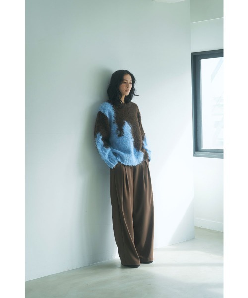 marjour(マージュール)の「INTARSIA BICOLOR MOHAIR KNIT(ニット/セーター・レディース・ブラウン/オフホワイト・M)」の7枚目の写真