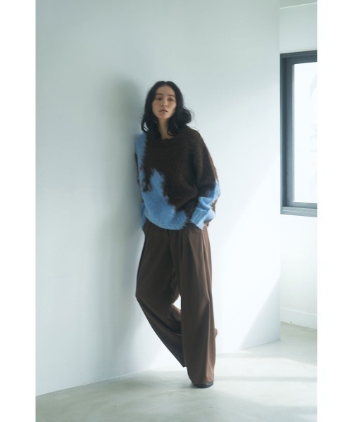 marjour(マージュール)の「INTARSIA BICOLOR MOHAIR KNIT(ニット/セーター・レディース・ブラウン/オフホワイト・M)」の10枚目の写真