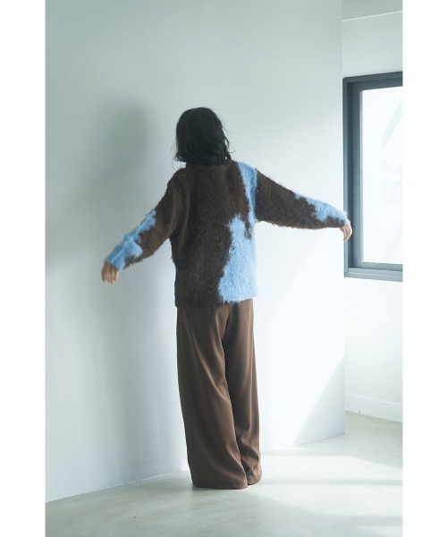 marjour(マージュール)の「INTARSIA BICOLOR MOHAIR KNIT(ニット/セーター・レディース・ブラウン/オフホワイト・M)」の13枚目の写真
