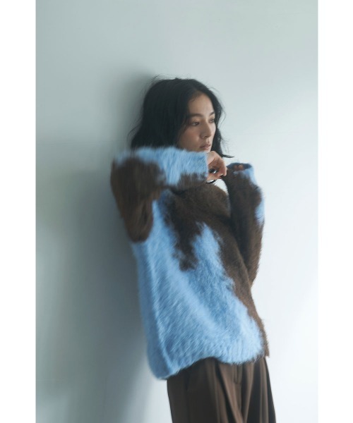 marjour(マージュール)の「INTARSIA BICOLOR MOHAIR KNIT(ニット/セーター・レディース・ブラウン/オフホワイト・M)」の15枚目の写真