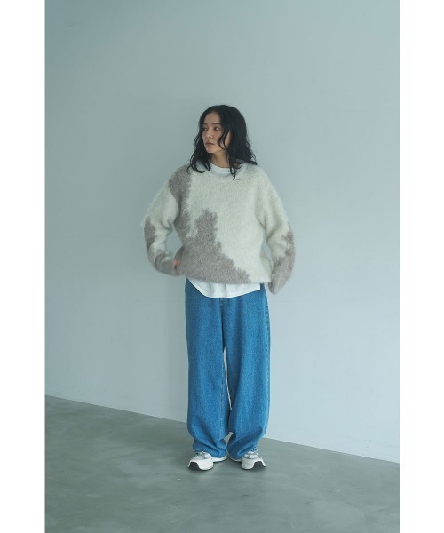 marjour(マージュール)の「INTARSIA BICOLOR MOHAIR KNIT(ニット/セーター・レディース・ブラウン/オフホワイト・M)」の18枚目の写真
