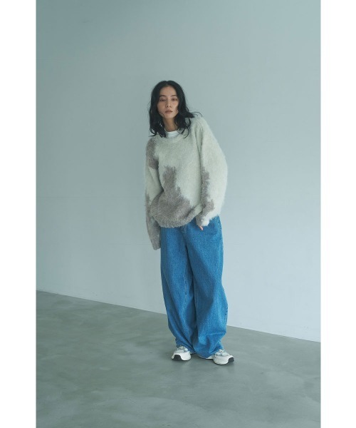 marjour(マージュール)の「INTARSIA BICOLOR MOHAIR KNIT(ニット/セーター・レディース・ブラウン/オフホワイト・M)」の20枚目の写真
