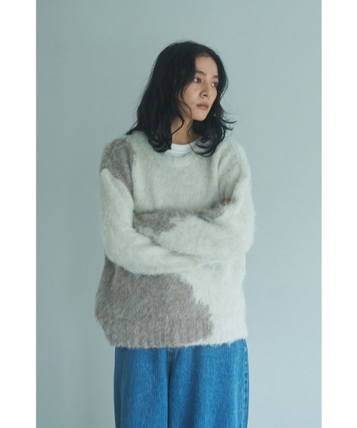 marjour(マージュール)の「INTARSIA BICOLOR MOHAIR KNIT(ニット/セーター・レディース・ブラウン/オフホワイト・M)」の21枚目の写真