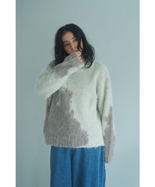 marjour(マージュール)の「INTARSIA BICOLOR MOHAIR KNIT(ニット/セーター・レディース・ブラウン/オフホワイト・M)」の22枚目の写真
