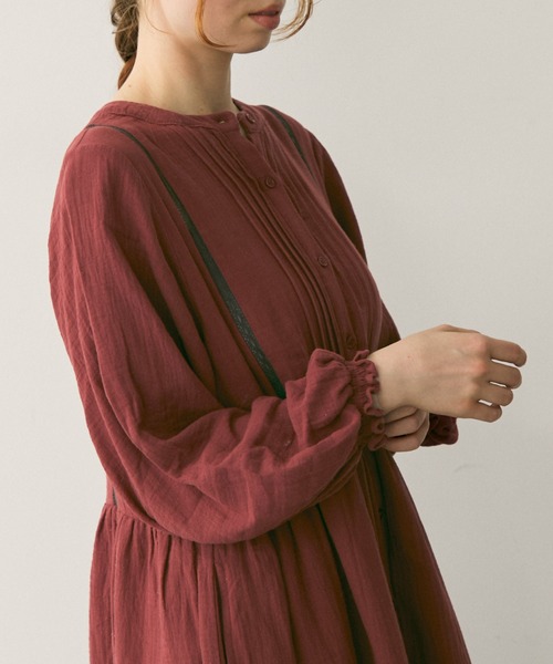 セール】タックレースダブルガーゼワンピース（ワンピース）｜Crisp