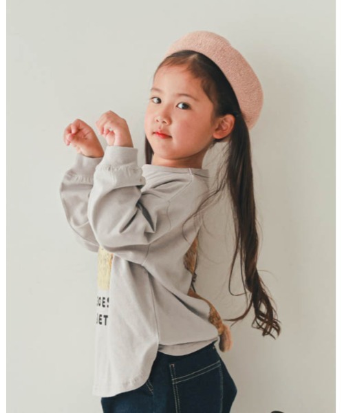 nicohrat(ニコフラート)の「ニコフラート 柴犬ロングTシャツ(Tシャツ/カットソー・キッズ・グレー/グリーン/オフホワイト・120cm/110cm/100cm/140cm/130cm/90cm)」の20枚目の写真
