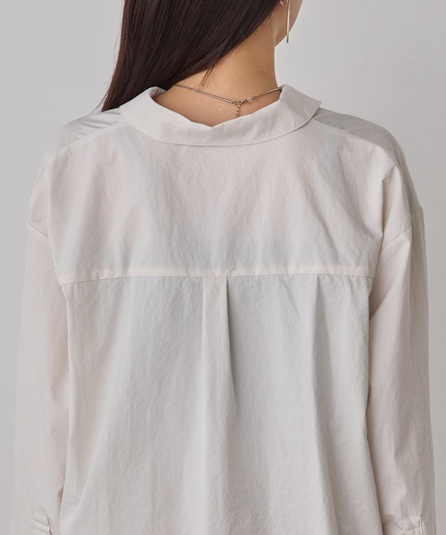hunch（ハンチ）の「ブロード/テンセルデニム スキッパーシャツ（シャツ/ブラウス・レディース・ライトインディゴブルー/オフホワイト/インディゴブルー/チャコール・FREE）」の10枚目の写真