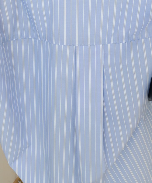 AMERICAN HOLIC(アメリカンホリック)の「【イージーケア】ストライプVネックシャツ(シャツ/ブラウス・レディース・イエロー/サックスブルー/オフホワイト・M/L)」の19枚目の写真