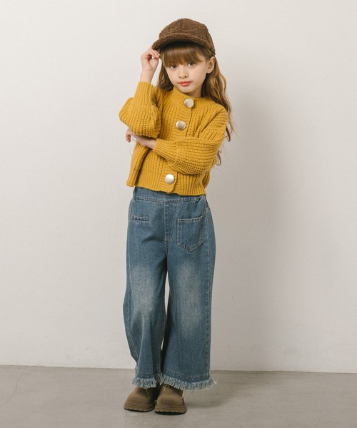 URBAN CHERRY（アーバンチェリー）の「裾フリンジワイドデニムパンツ（デニムパンツ・キッズ・ブルー・140cm/130cm/120cm/110cm）」の19枚目の写真