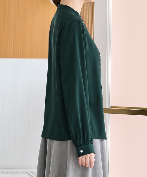 Honeys(ハニーズ)の「レース使いブラウス(シャツ/ブラウス・レディース・ピンク/サックスブルー/アイボリー/ネイビー/アイボリー系・S/M/LL/L)」の22枚目の写真