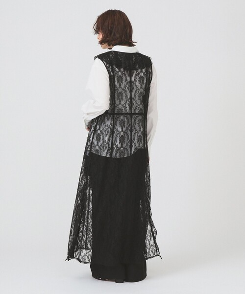 Ray BEAMS（レイビームス）の「ラッフルカラー レース ワンピース（ワンピース・レディース・ホワイト/ブラック・ONE SIZE）」の12枚目の写真