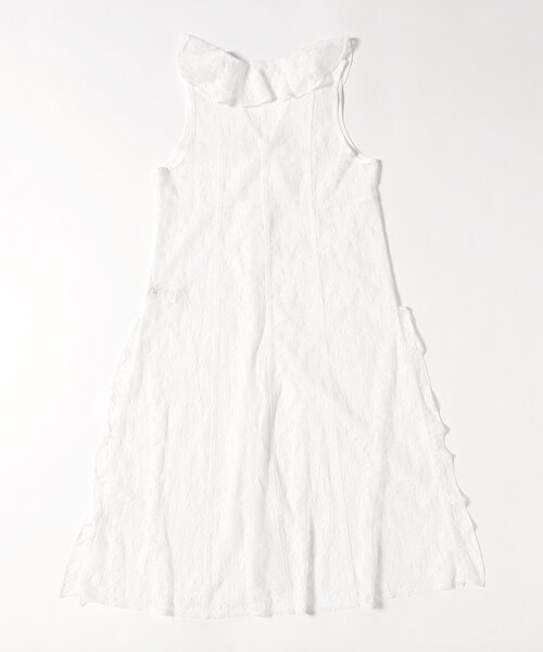 Ray BEAMS（レイビームス）の「ラッフルカラー レース ワンピース（ワンピース・レディース・ホワイト/ブラック・ONE SIZE）」の5枚目の写真
