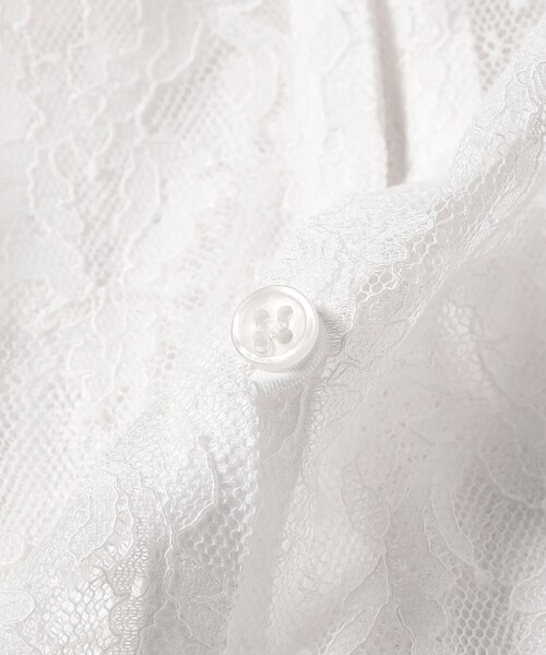 Ray BEAMS（レイビームス）の「ラッフルカラー レース ワンピース（ワンピース・レディース・ホワイト/ブラック・ONE SIZE）」の6枚目の写真