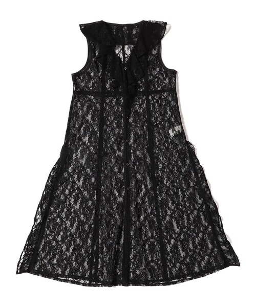 Ray BEAMS（レイビームス）の「ラッフルカラー レース ワンピース（ワンピース・レディース・ホワイト/ブラック・ONE SIZE）」の7枚目の写真