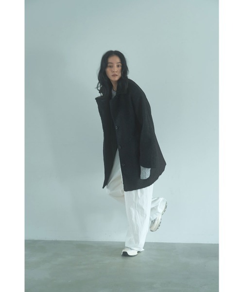 marjour（マージュール）の「BOUCLE STAND COLLAR COAT（その他アウター・レディース・アイボリー/ブラック・M）」の14枚目の写真