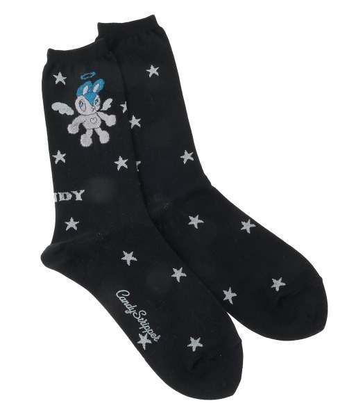 Candy Stripper（キャンディストリッパー）の「ANGEL BUNNY ソックス（ソックス/靴下・レディース・ライトブルー/オフホワイト/ブラック・FREE）」の2枚目の写真