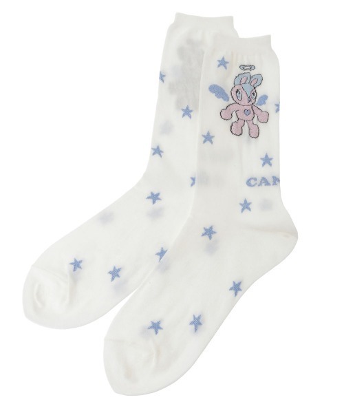 Candy Stripper（キャンディストリッパー）の「ANGEL BUNNY ソックス（ソックス/靴下・レディース・ライトブルー/オフホワイト/ブラック・FREE）」の4枚目の写真