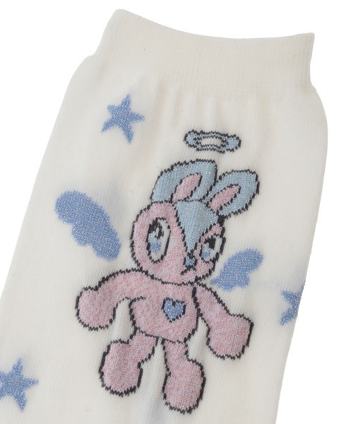 Candy Stripper（キャンディストリッパー）の「ANGEL BUNNY ソックス（ソックス/靴下・レディース・ライトブルー/オフホワイト/ブラック・FREE）」の5枚目の写真