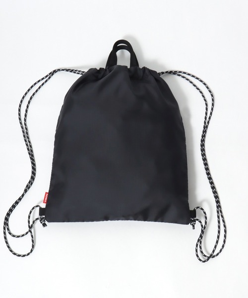 VISION STREET WEAR（ヴィジョンストリートウェア）の「VISION STREET WEAR（ヴィジョンストリートウェア）DRAWSTRING BAG/ワンポイントロゴ ナップサック（バックパック/リュック・メンズ・ブラック系1/ブラック系2・FREE）」の7枚目の写真