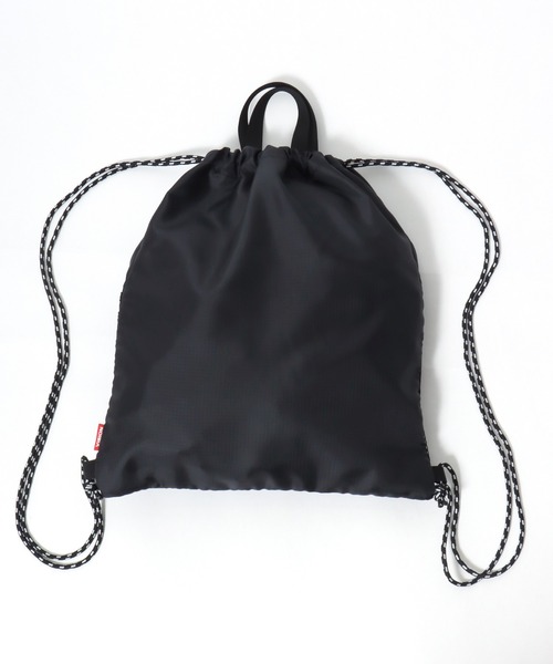 VISION STREET WEAR（ヴィジョンストリートウェア）の「VISION STREET WEAR（ヴィジョンストリートウェア）DRAWSTRING BAG/ワンポイントロゴ ナップサック（バックパック/リュック・メンズ・ブラック系1/ブラック系2・FREE）」の4枚目の写真