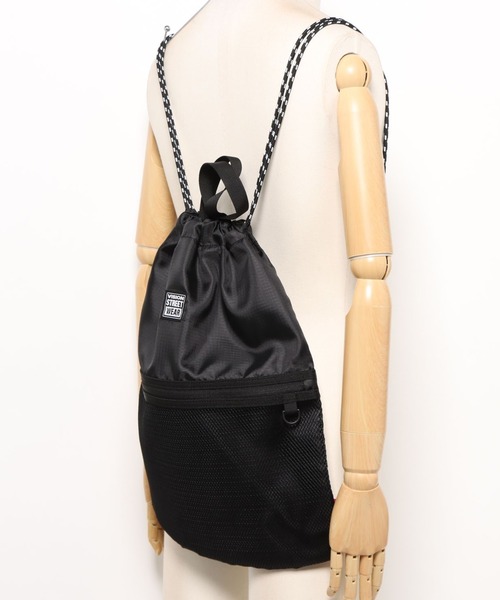 VISION STREET WEAR（ヴィジョンストリートウェア）の「VISION STREET WEAR（ヴィジョンストリートウェア）DRAWSTRING BAG/ワンポイントロゴ ナップサック（バックパック/リュック・メンズ・ブラック系1/ブラック系2・FREE）」の20枚目の写真