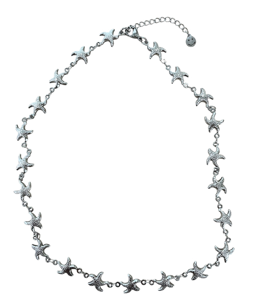 SK8ER ROCK(スケーターロック)の「Starfish In A Row Chain Necklace ((steel))(ネックレス・レディース・その他・ONE SIZE)」の1枚目の写真