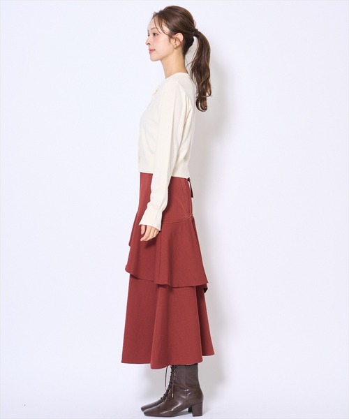 AND COUTURE(アンドクチュール)の「刺繍クルーネック長袖カーディガン(カーディガン/ボレロ・レディース・グレー/レッド/ブルー/アイボリー・FREE)」の16枚目の写真