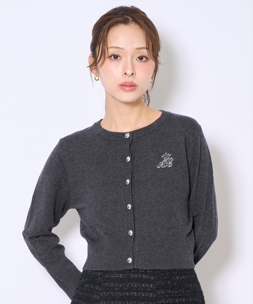 AND COUTURE(アンドクチュール)の「刺繍クルーネック長袖カーディガン(カーディガン/ボレロ・レディース・グレー/レッド/ブルー/アイボリー・FREE)」の18枚目の写真