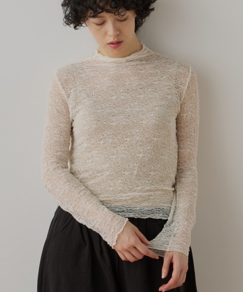 Libra Cue（リブラ キュー）の「ラッフルシアーカットソー（Tシャツ/カットソー・レディース・ブラック/アイボリー・FREE）」の3枚目の写真