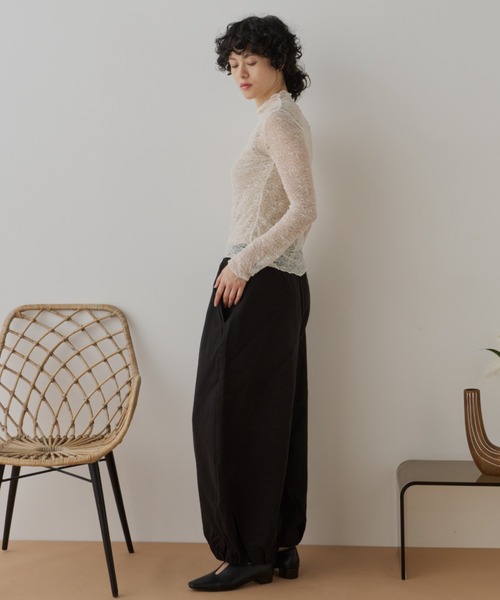 Libra Cue（リブラ キュー）の「ラッフルシアーカットソー（Tシャツ/カットソー・レディース・ブラック/アイボリー・FREE）」の7枚目の写真