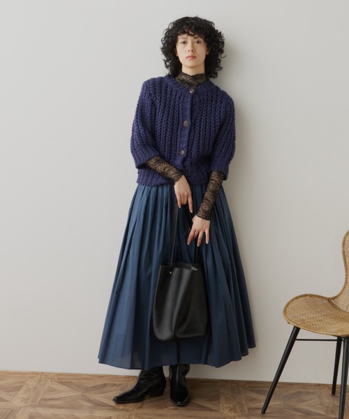 Libra Cue(リブラ キュー)の「ラッフルシアーカットソー(Tシャツ/カットソー・レディース・ブラック/アイボリー・FREE)」の21枚目の写真