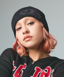X-girl | DIAGONAL OVAL LOGO JACQUARD BEANIE(ニットキャップ/ビーニー)