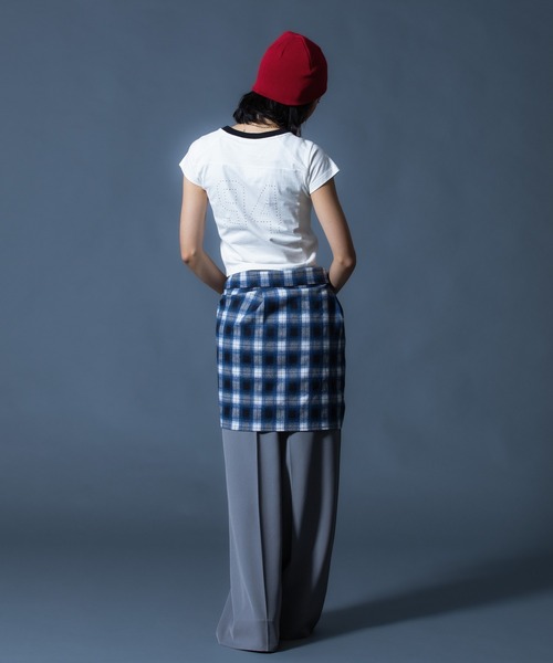 X-girl（エックスガール）の「DIAGONAL OVAL LOGO JACQUARD BEANIE（ニットキャップ/ビーニー・レディース・ブラック/レッド/ベージュ・ONE SIZE）」の20枚目の写真