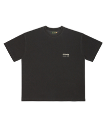 Pigment Dyed T-shirt(Unisex) / Small S.L.C Logo - Black