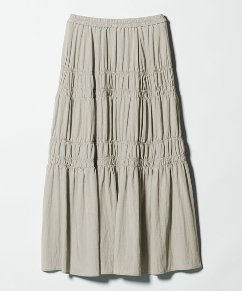 BEAUTY&YOUTH UNITED ARROWS（ビューティーアンドユースユナイテッドアローズ）の「レーヨンブレンド シャーリング ロングスカート（スカート・レディース・ホワイト/ライトグレー・M/S）」の9枚目の写真